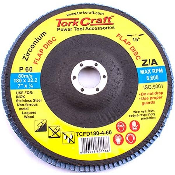 Flap Disc Zirconium 180Mm 60Grit Angled