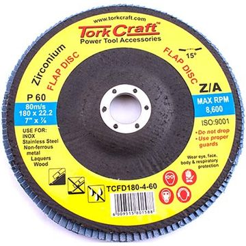 Flap Disc Zirconium 180Mm 60Grit Angled