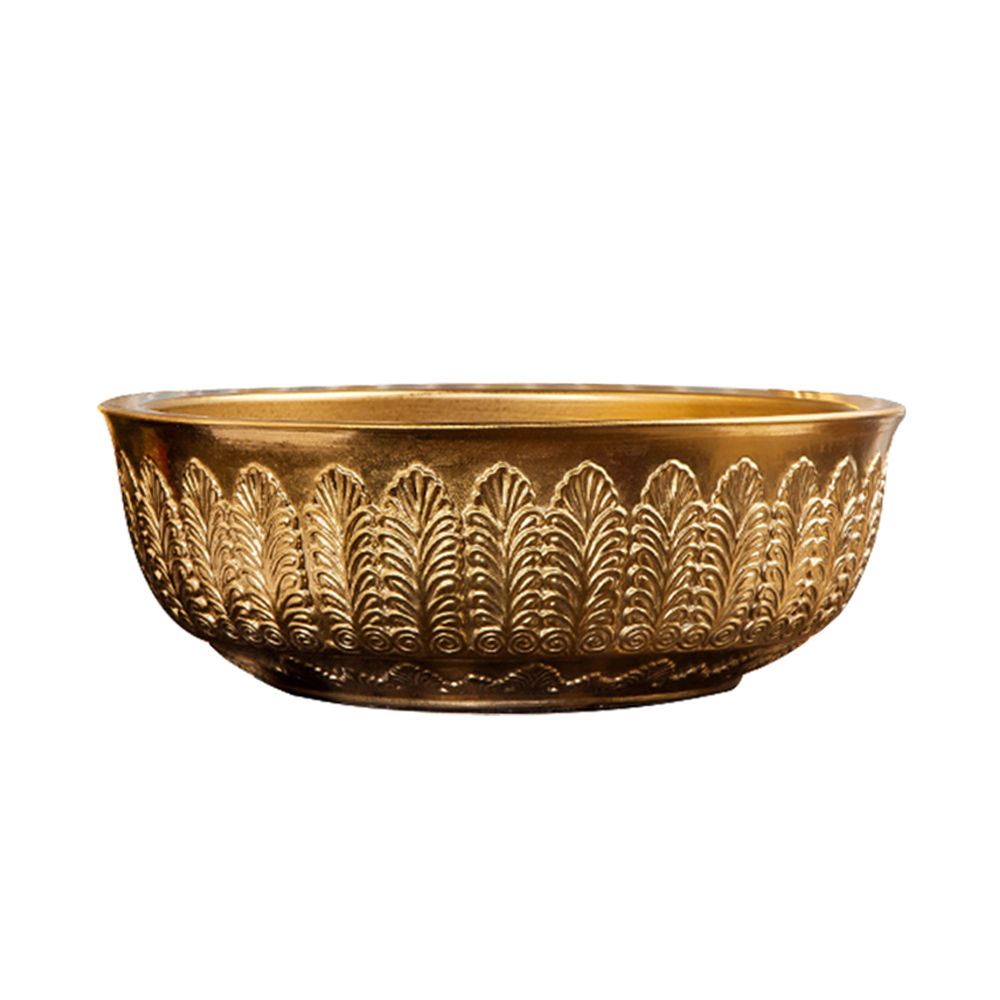 TCB007- Gold Floral Basin