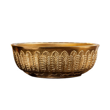 TCB007- Gold Floral Basin