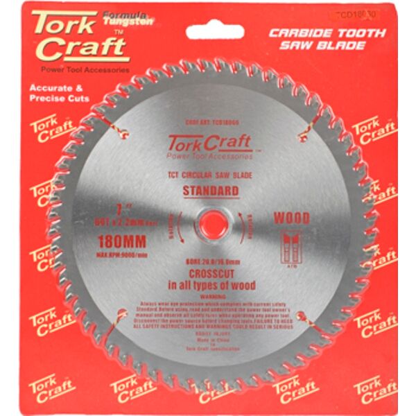 Blade Tct 180 X 60T 20/16 General Purpose Combination
