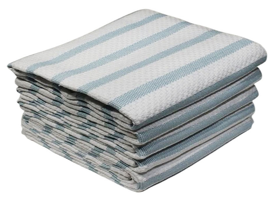 Multipurpose, Easy Fit, Absorbent Kitchen Towel - Design 2053 - 040x075cms - (05 Pc Pack) - Stripes - Angel Falls