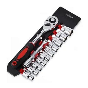 12 Piece Ratchet Socket Set with Extension Bar 4mm to 13mm