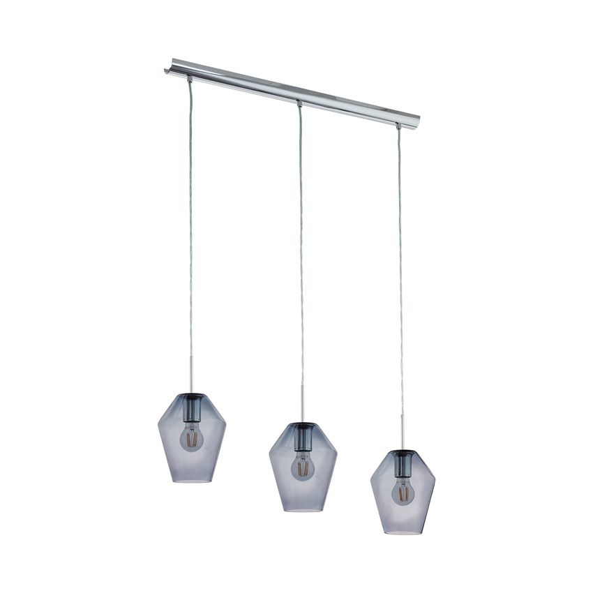 Murmillo 3Lt Pendant Chrome&Smoked Glass