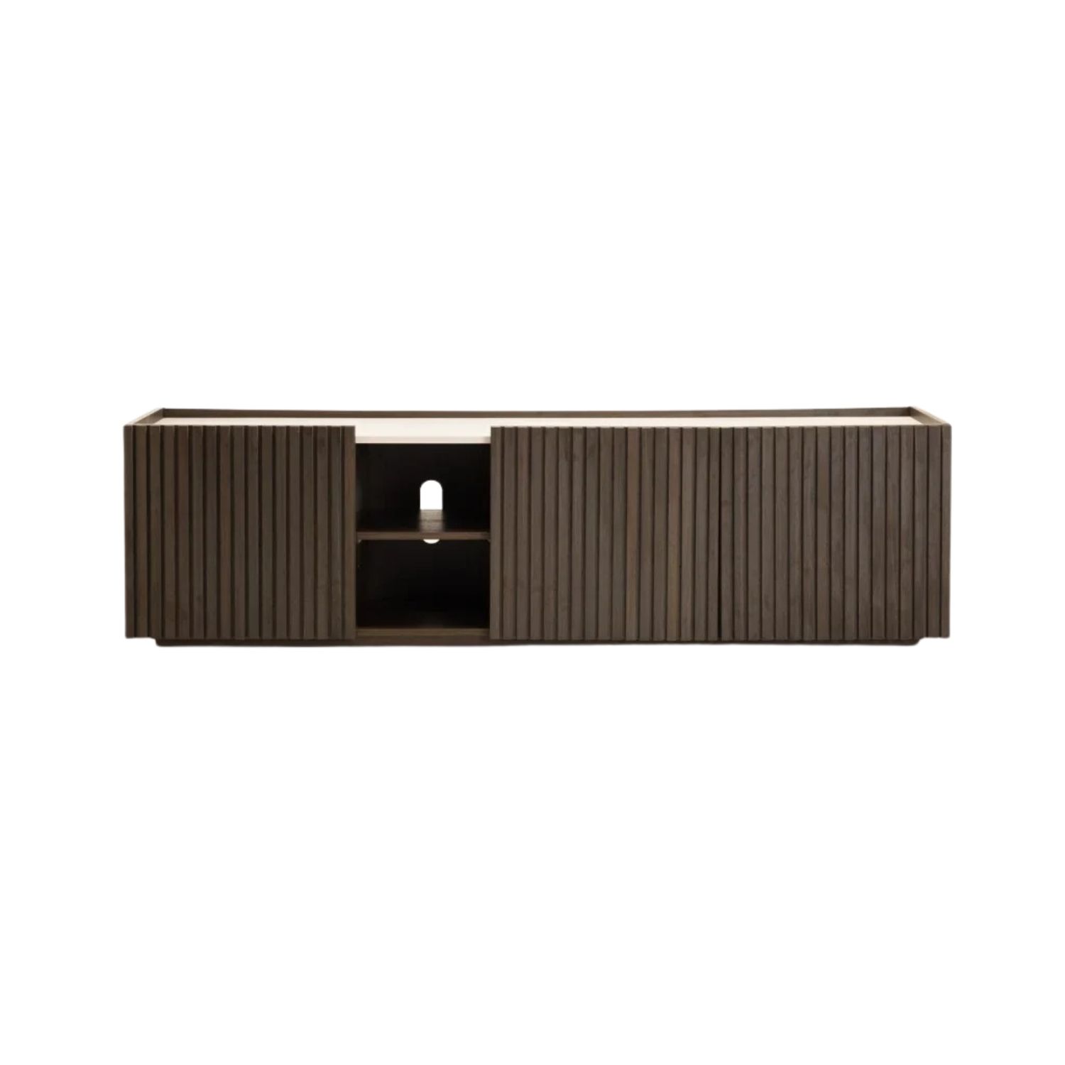 180cm 3-Door TV Unit With Stone-Look Top