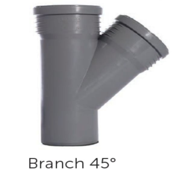 EDT  EuroDrain KESSEL ''Push-Fit'' 75/50mm Pipe Branch Tee 45''