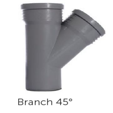 EDT  EuroDrain KESSEL ''Push-Fit'' 75/50mm Pipe Branch Tee 45''
