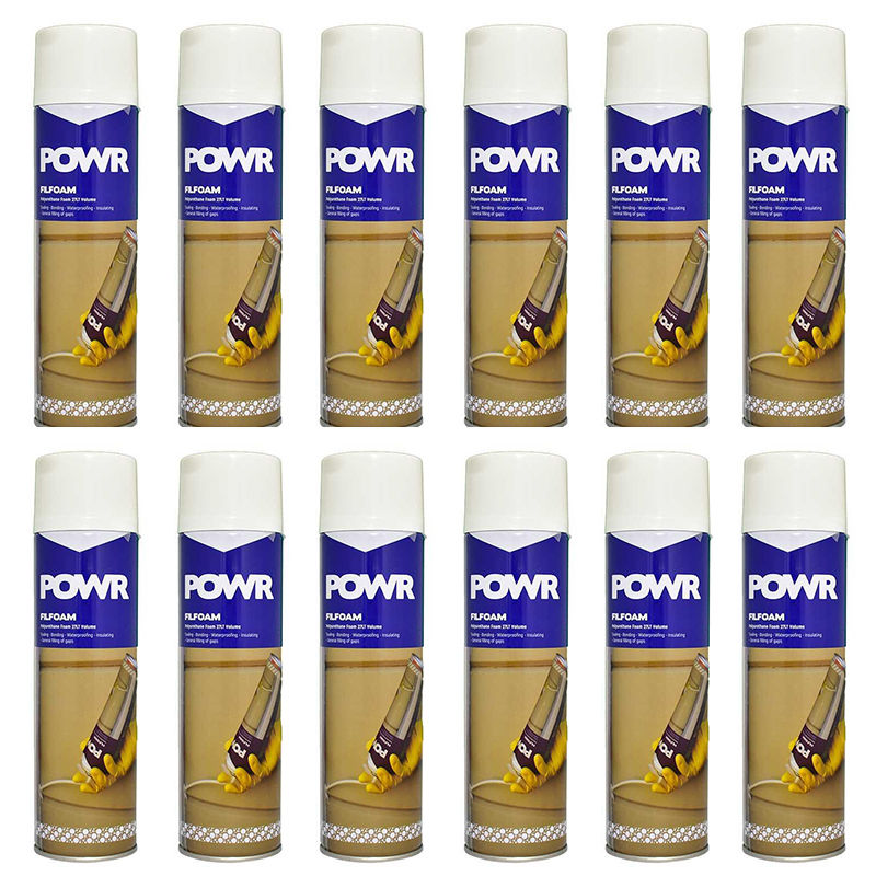 POWR Polyurethane Foam Filler (Filfoam) 750ml ( 12 Pack )