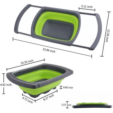 Collapsible Over-Sink Sieve-Green