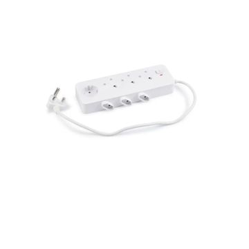 7 Way Multi-Plug, 3 x 3Pin, 3 x 2Pin, 1 x Schuko BY WOODLY