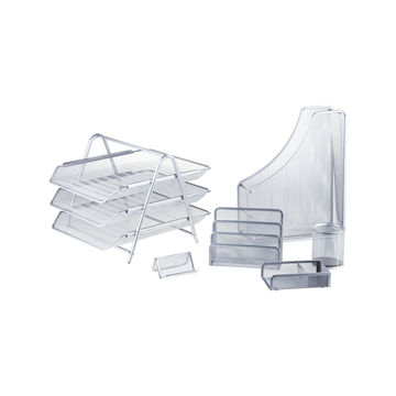 Wire Mesh Organizer Set - 6pcs - Silver