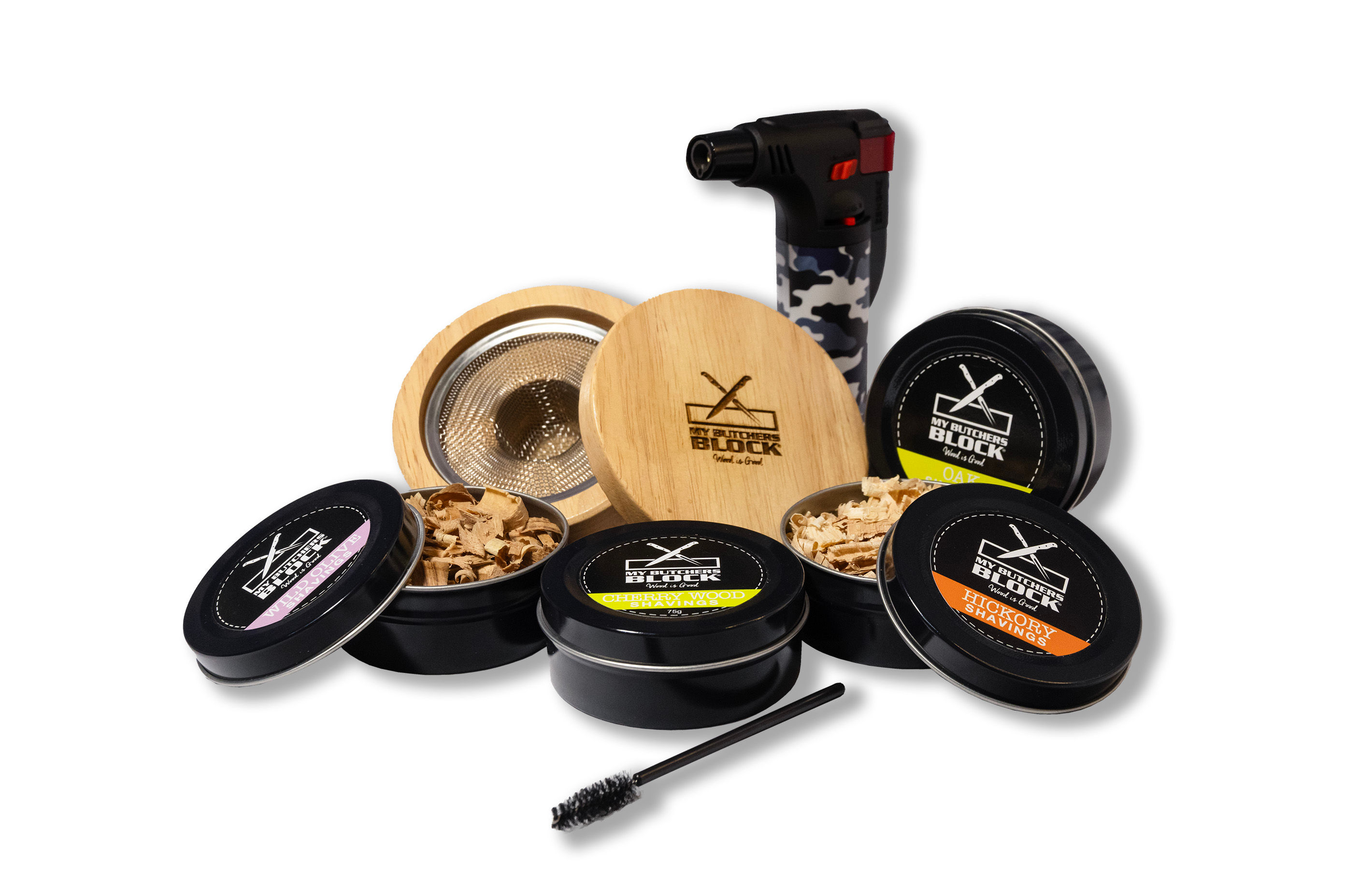 My Butchers Block - Smoking Cocktail Kit - Smoker, Blow Torch, 4 flavors