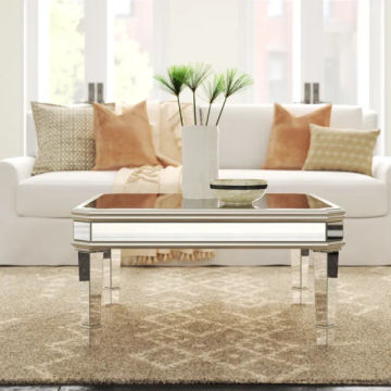 QandAHome-Elegant Mirrored Coffee Table