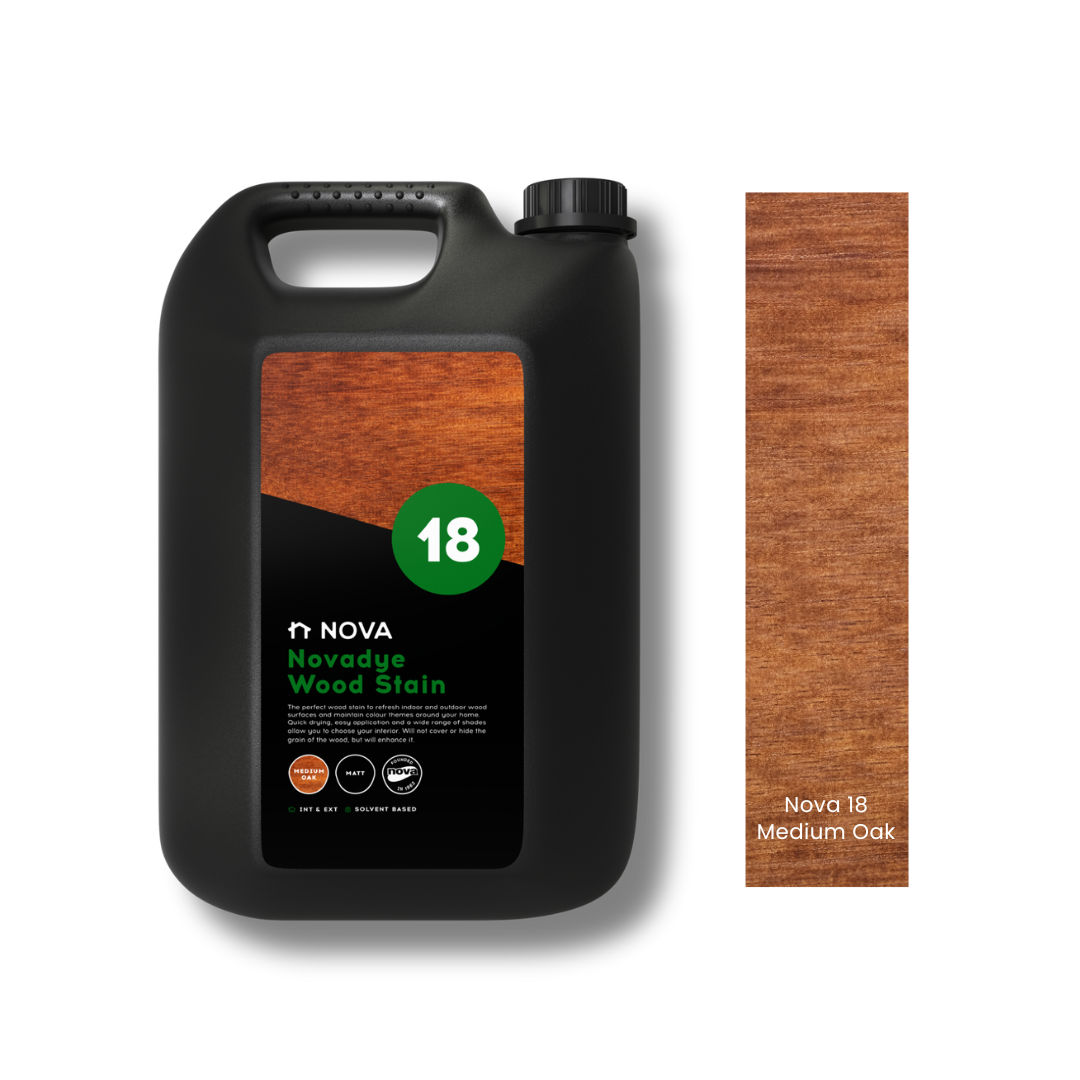 Nova 18 Novadye Woodstain - Medium Oak 5lt