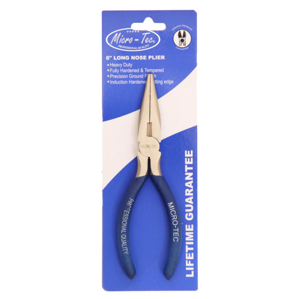 Micro-Tec - Pliers Long Nose 200Mm - 6 Pack