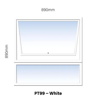 GreenLine interiors White Aluminum PT99 1 vent W900MM x H900MM