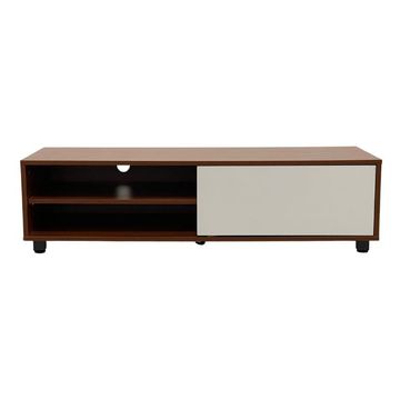 Bragg Adana TV Stand, Brown with White Door