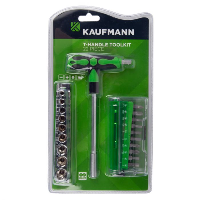 Kaufmann - Socket & S/Driver Bit 22 Piecee - 2 Pack