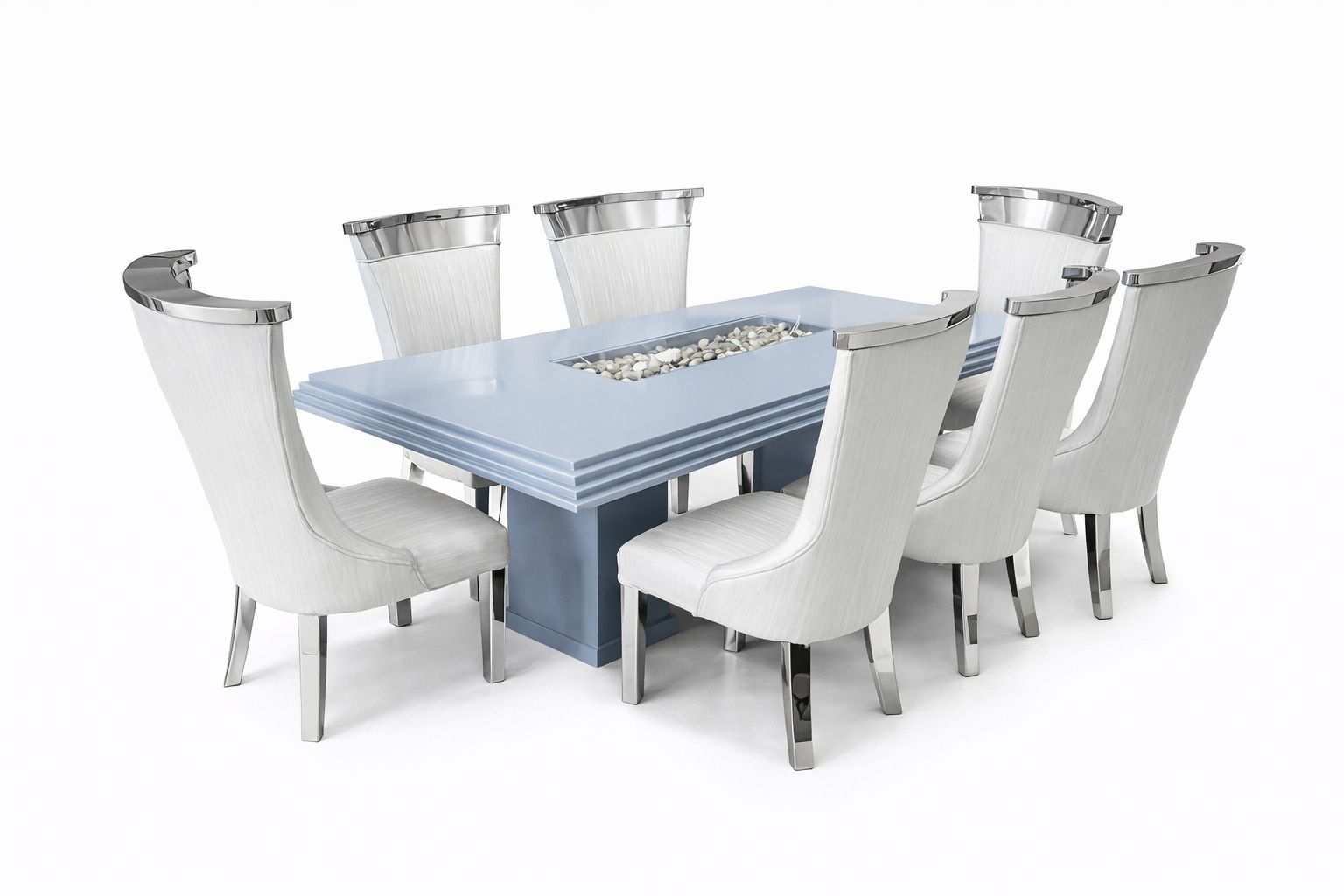 8 Seater Stainless Steel Dining Room Suite