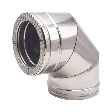 ECONOFIRE 150MM Double Skin Flue Bend 90-Degree
