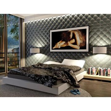 Leather Style 3D Wall Panel 500x500x25mm Set of 4