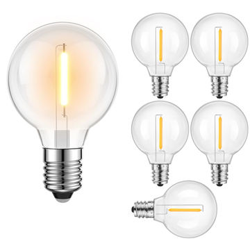 Stellar Lighting Classic Replacement Light Bulb G40 LED E12 0.8W 6 Pack
