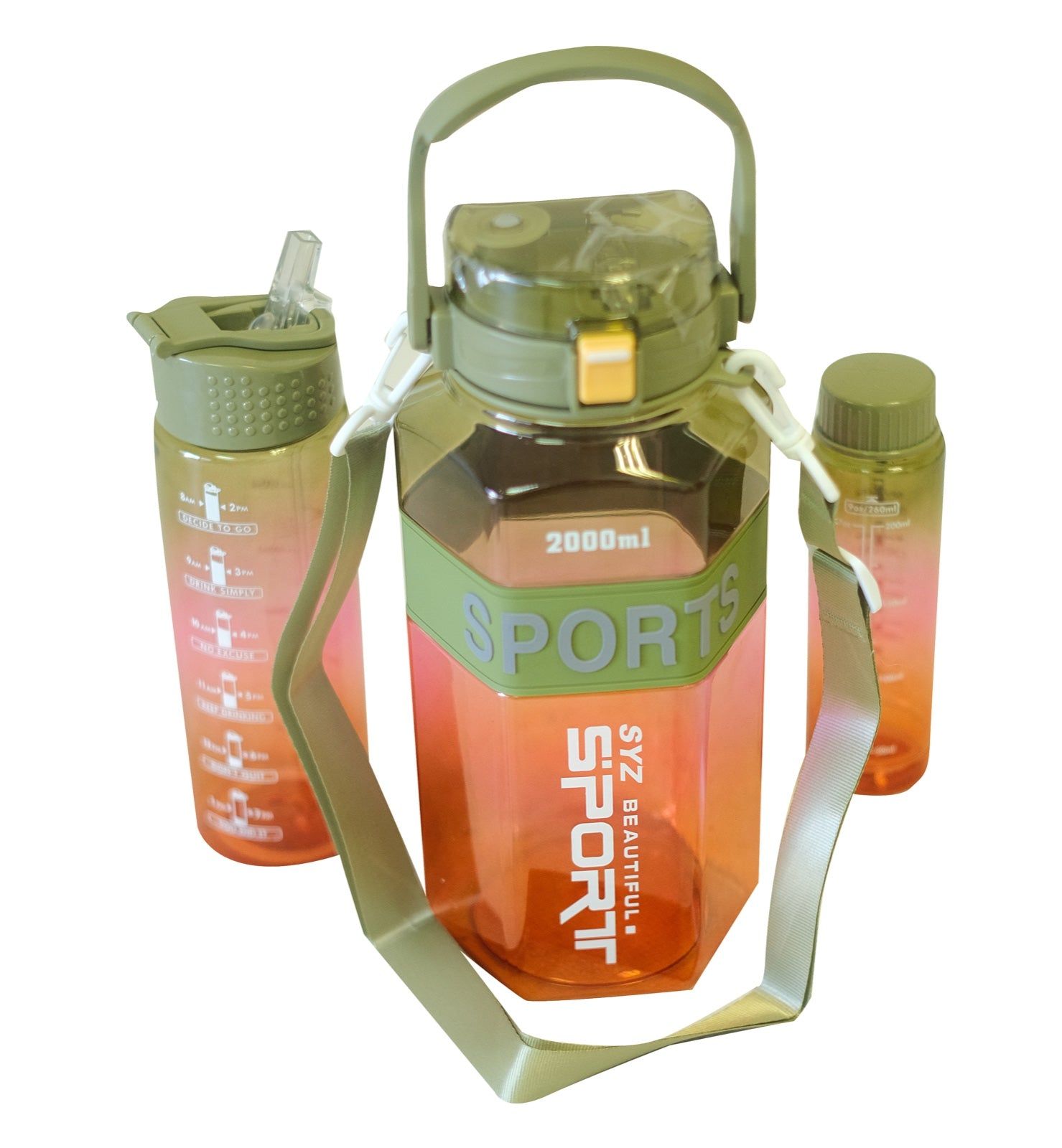 BoldBurst Water bottle 3pcs - Army