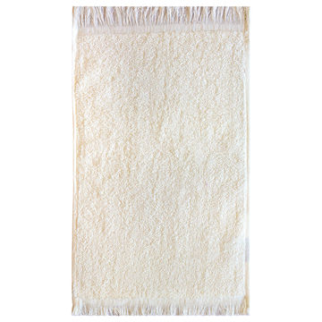 Bunty's Plush 380 GSM Terry Fringe Guest Towel - Bright White(1pc pack)