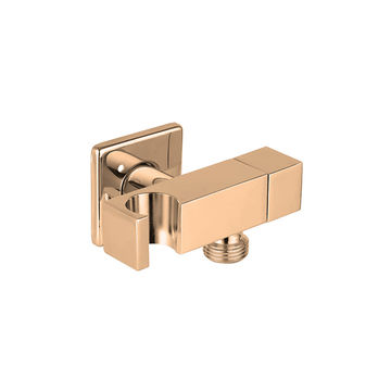 Devario Premio Angle Valve Square With Bracket Brass -Rose Gold