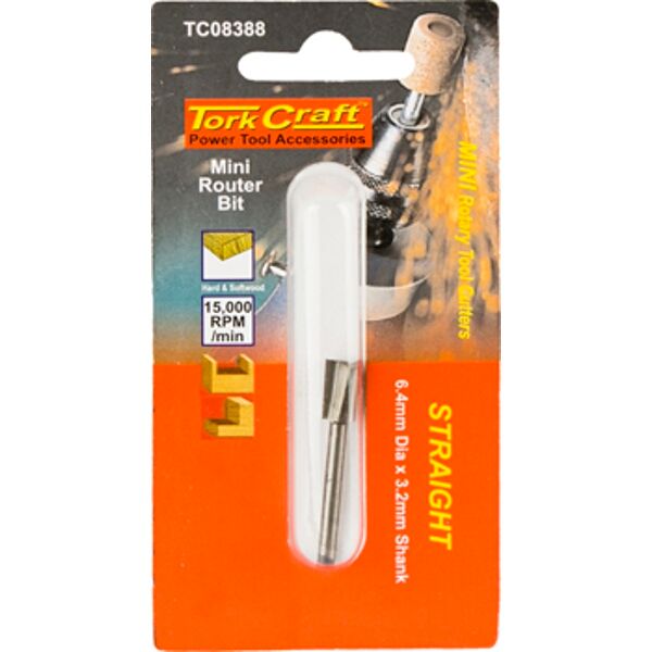 Mini Router Bit 6.4Mm Straight 3.2Mm Shank