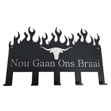Lifespace "Nou Gaan Ons Braai" Braai 5 Hook Utility Rack
