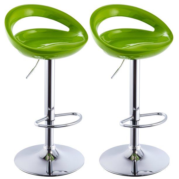 Bar Stools / Kitchen Counter Breakfast Chairs – 2 Pack - Green