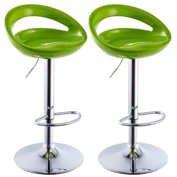 Bar Stools / Kitchen Counter Breakfast Chairs – 2 Pack - Green