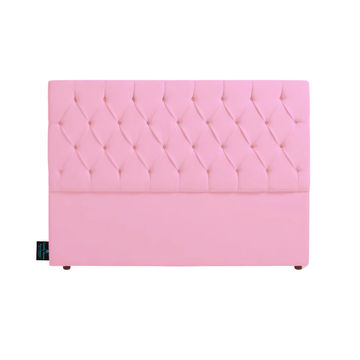 Alia Deep Buttoned Headboboard-Pink  - King