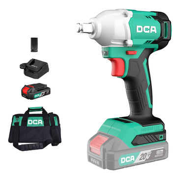 DCA 20V Brushless Impact Wrench Kit With 2.0Ah*1 & Charger ADPB298DM 298nm