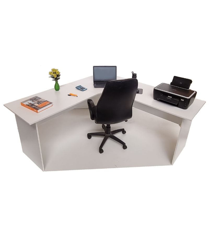 London Corner Desk 150cm - White