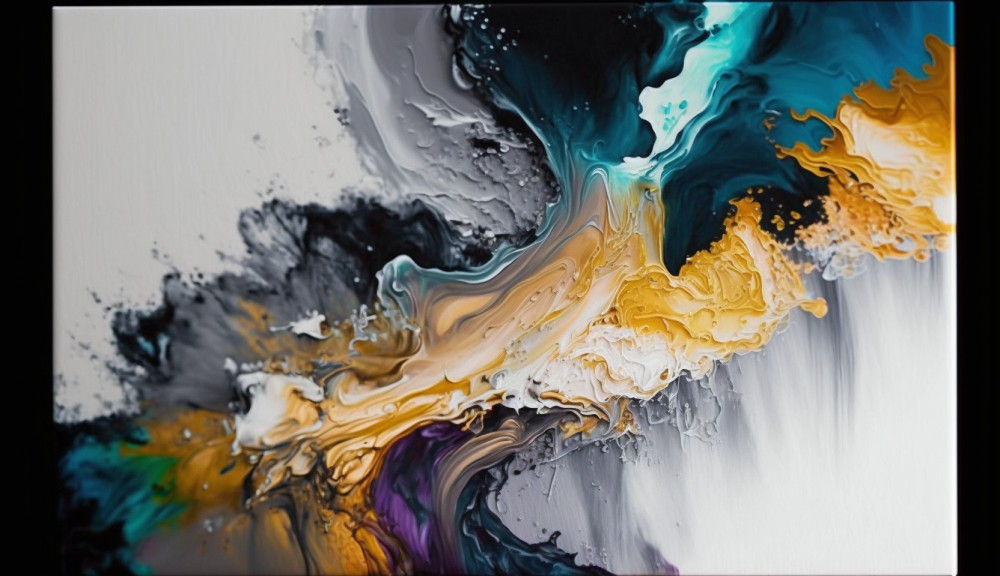 Canvas Wall Art - Acrylic Abstract Painting - B1546 - [120 x 80 cm]