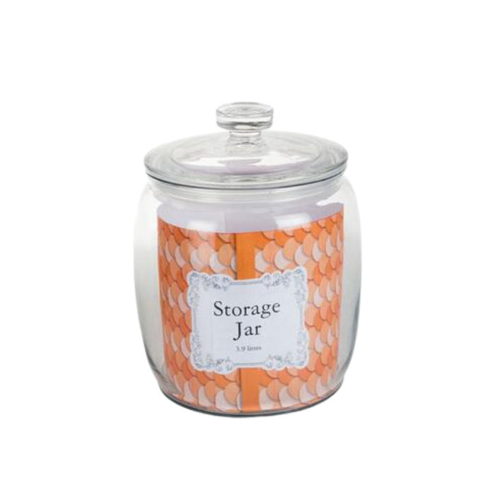Glass Storage Jar Large 19cm x 24cm 3.9L
