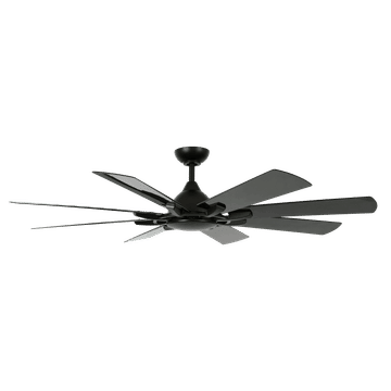 Zebbies Lighting Raven Matte Black 60W DC Ceiling Fan with Remote Control