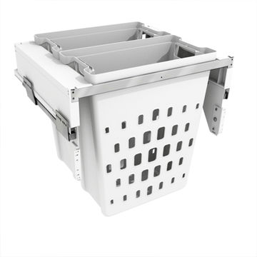 ROCO Pull Out Laundry Bin (600mm Base) White 80 Litre