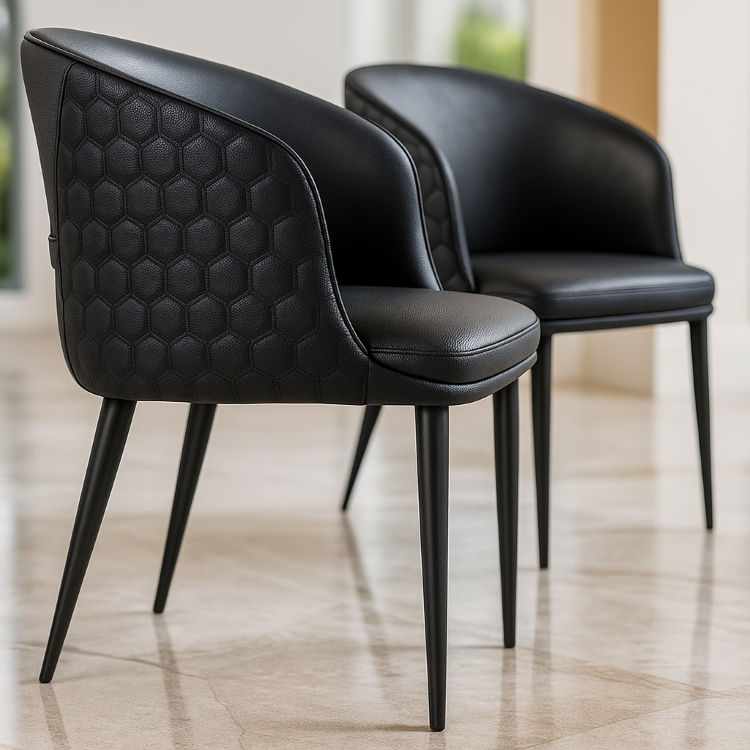KC FURN – Prism Stylish Faux Leather Dining Chair