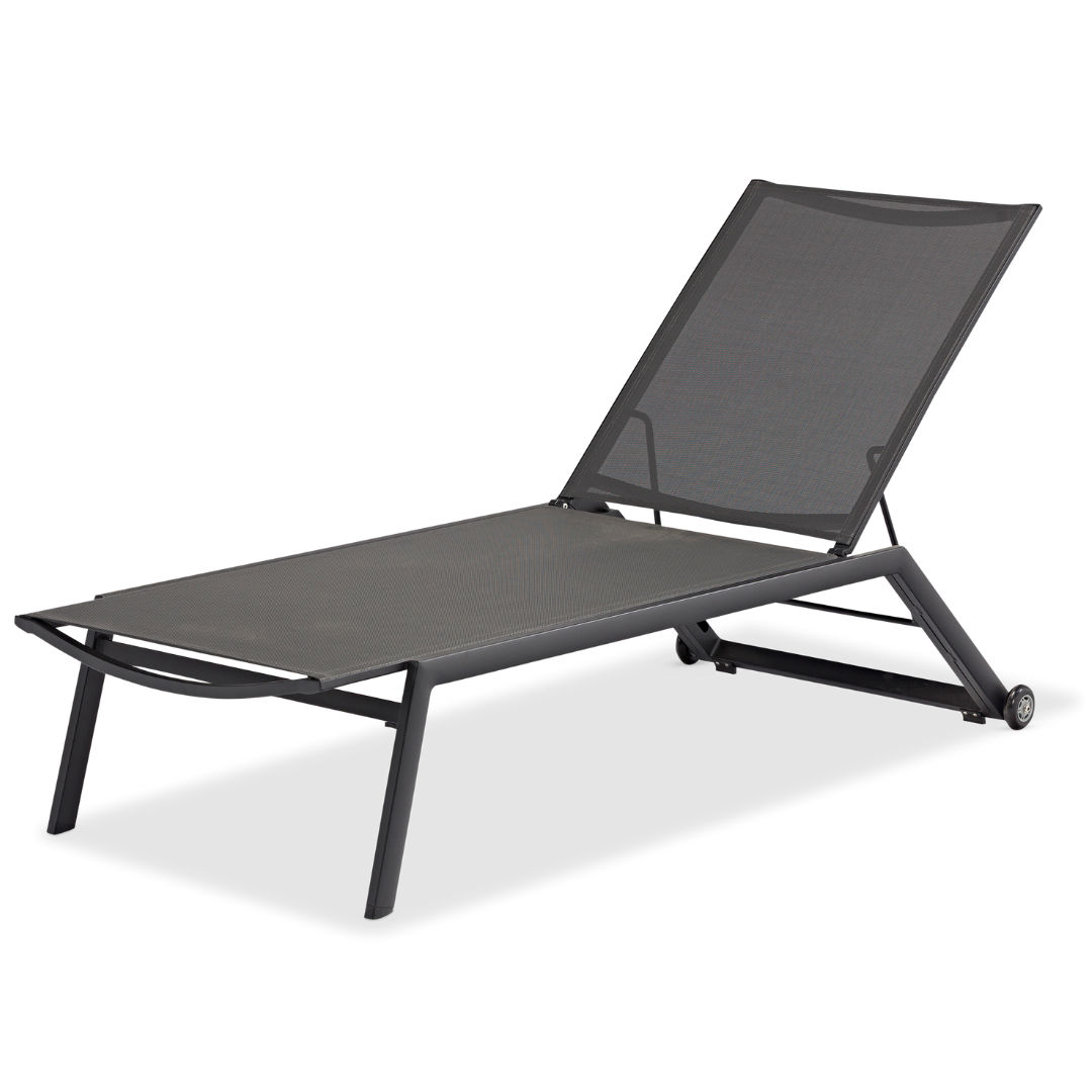 FDB Cannes Sun Lounger Charcoal