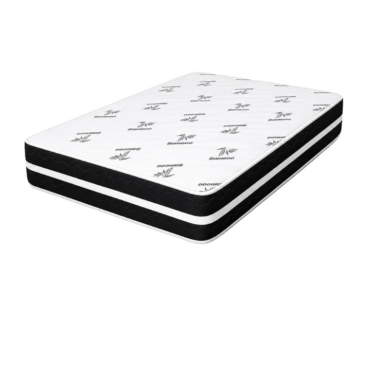 Comfy Home Furnitures EasySleep Bamboo Spring Mattress White / Black Mattress Only Single