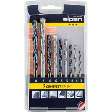 Hss/Masonry Drill Bit Kombi Set 3-8Mm