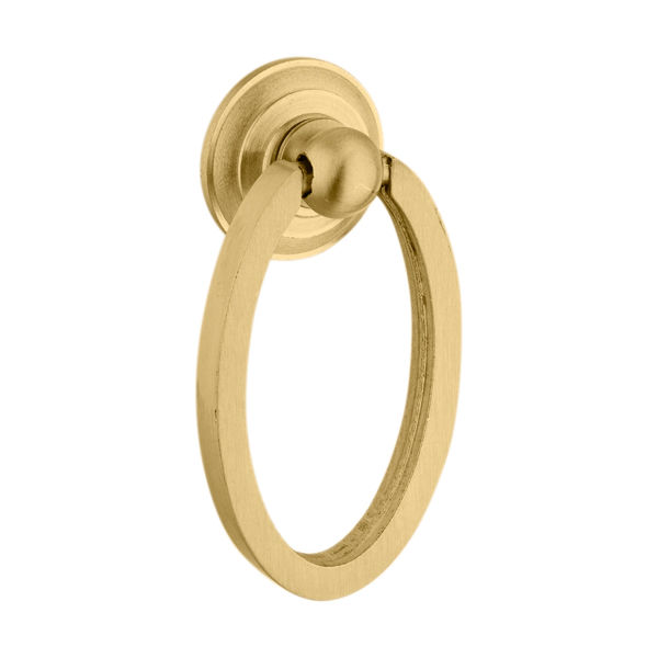 Drop ring pull handle  - Satin Brass