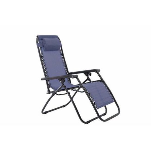 Hazlo Foldable Zero Gravity Outdoor Reclining Chair - Blue