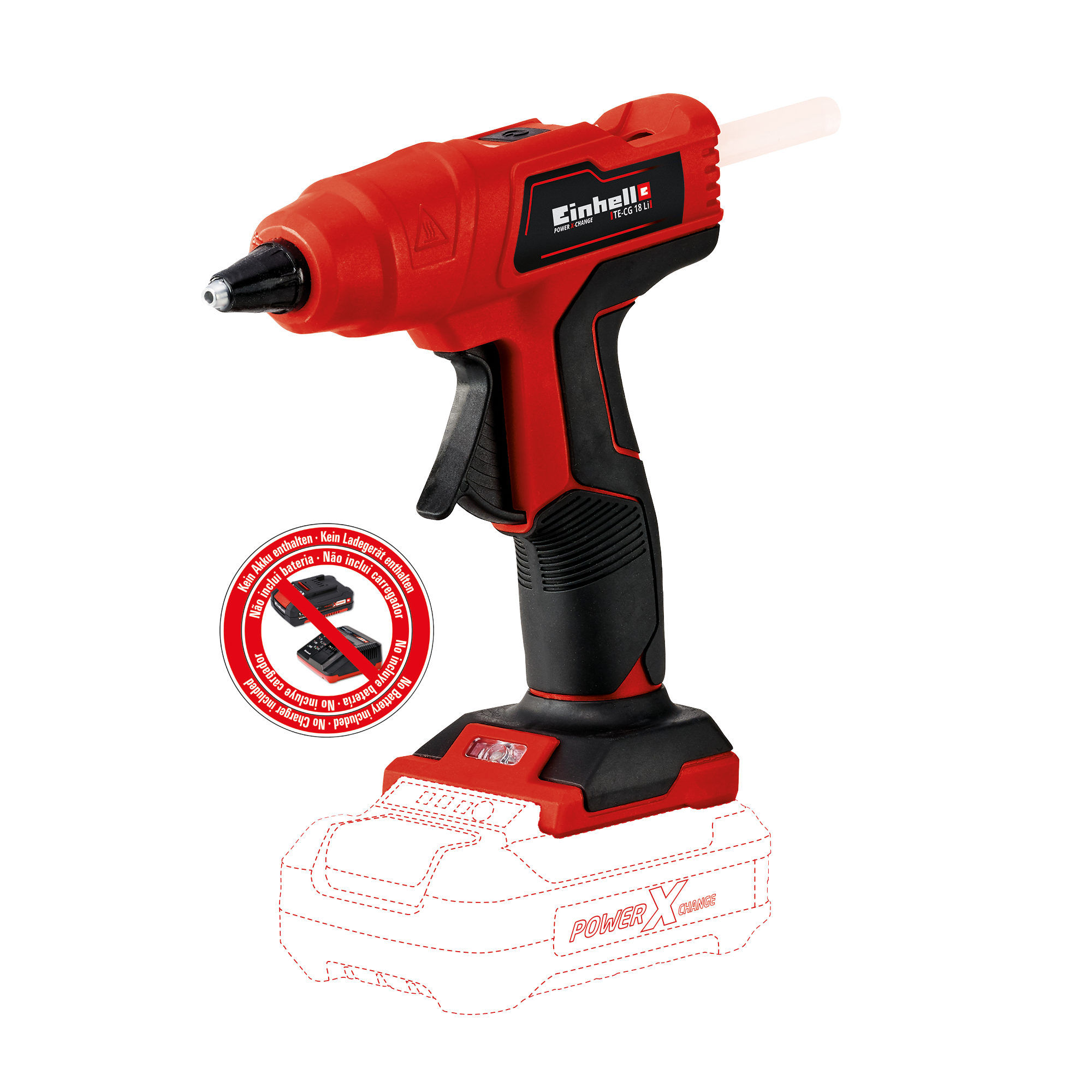 EINHELL - Glue Gun Hot Cordless - TE-CG 18 Li - Solo