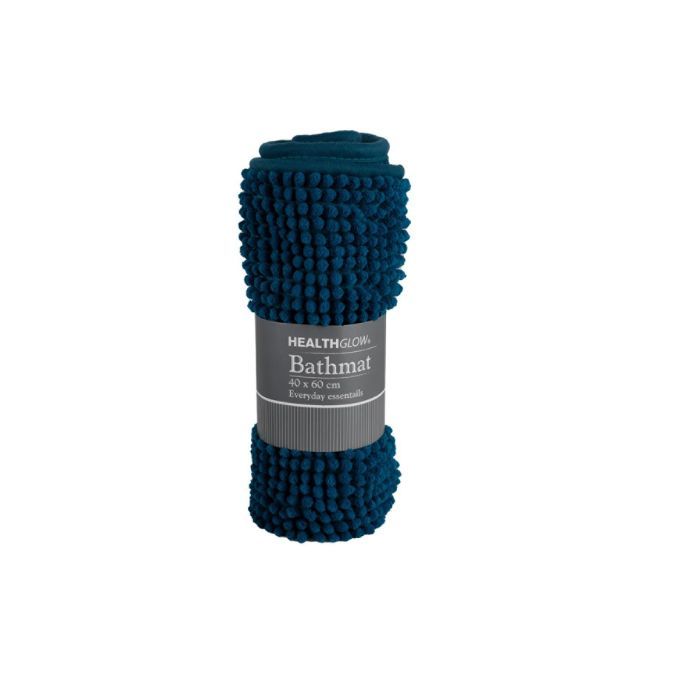 Chenille Bathmat 40x60cm - Dark blue