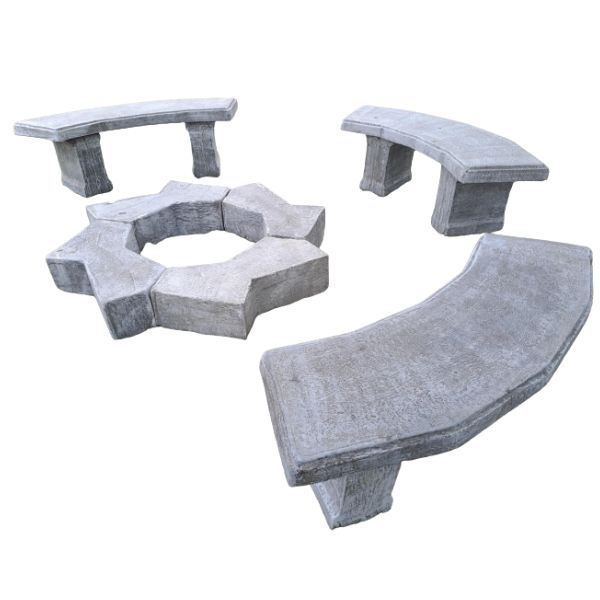 Phoenix Half Round Firepit Set