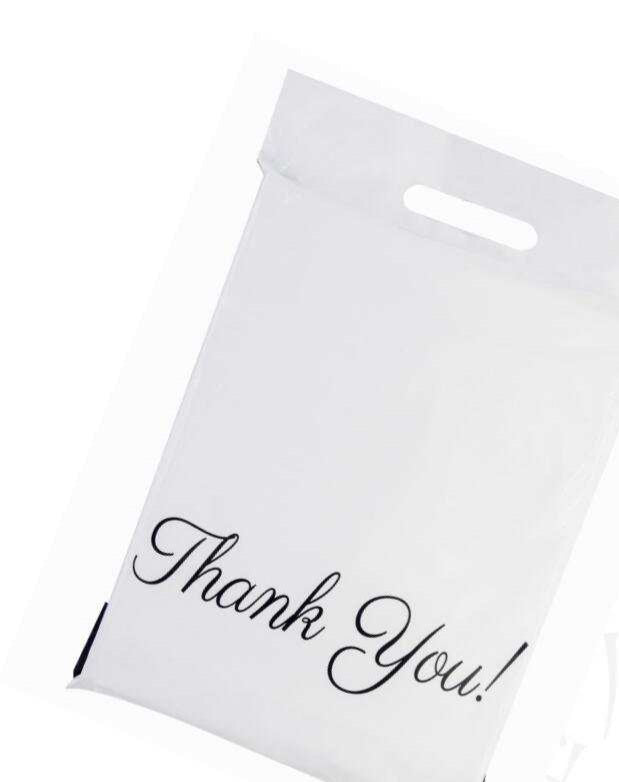 White polybags gift apparel clothing school courier packaging 100 pieces